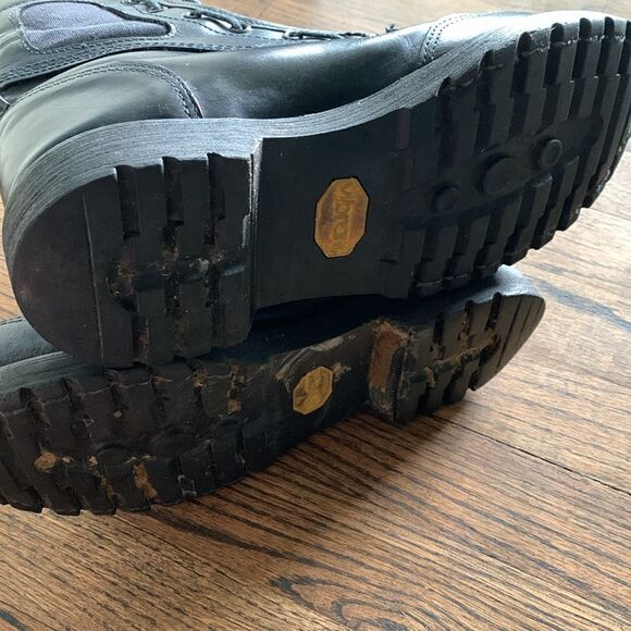 Vibram RRO black leather hard core steel toe boots Union made USA woman’s 7 - Picture 13 of 13